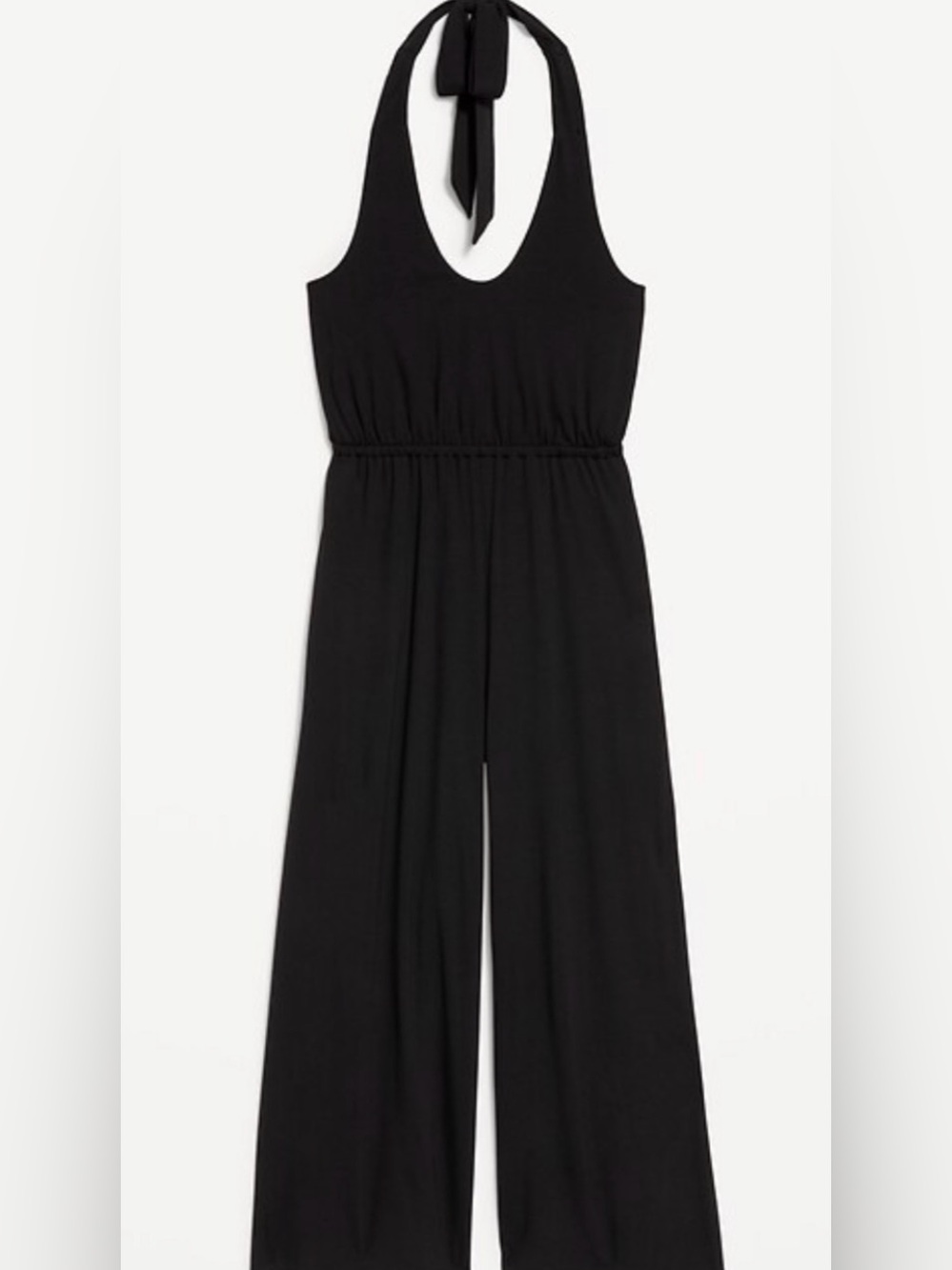 Old Navy Black Wide-Leg Halter Jumpsuit - Picture 4 of 4